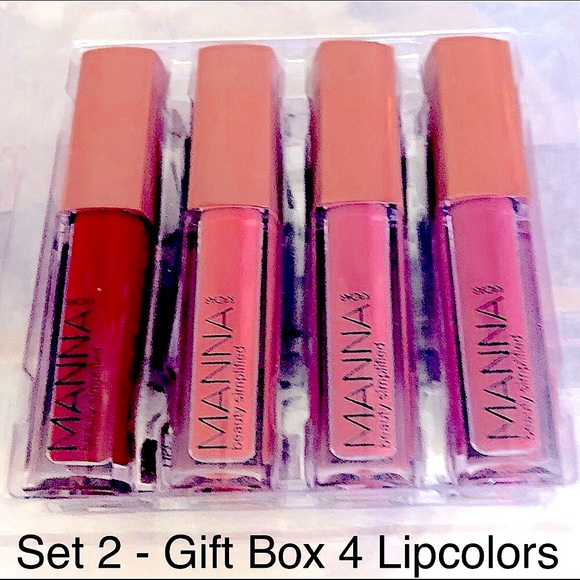 Manna Kadar Makeup 22 Brand New Manna Kadar Liplocked Set 4 Gift Boxed Goddess Lip Colors